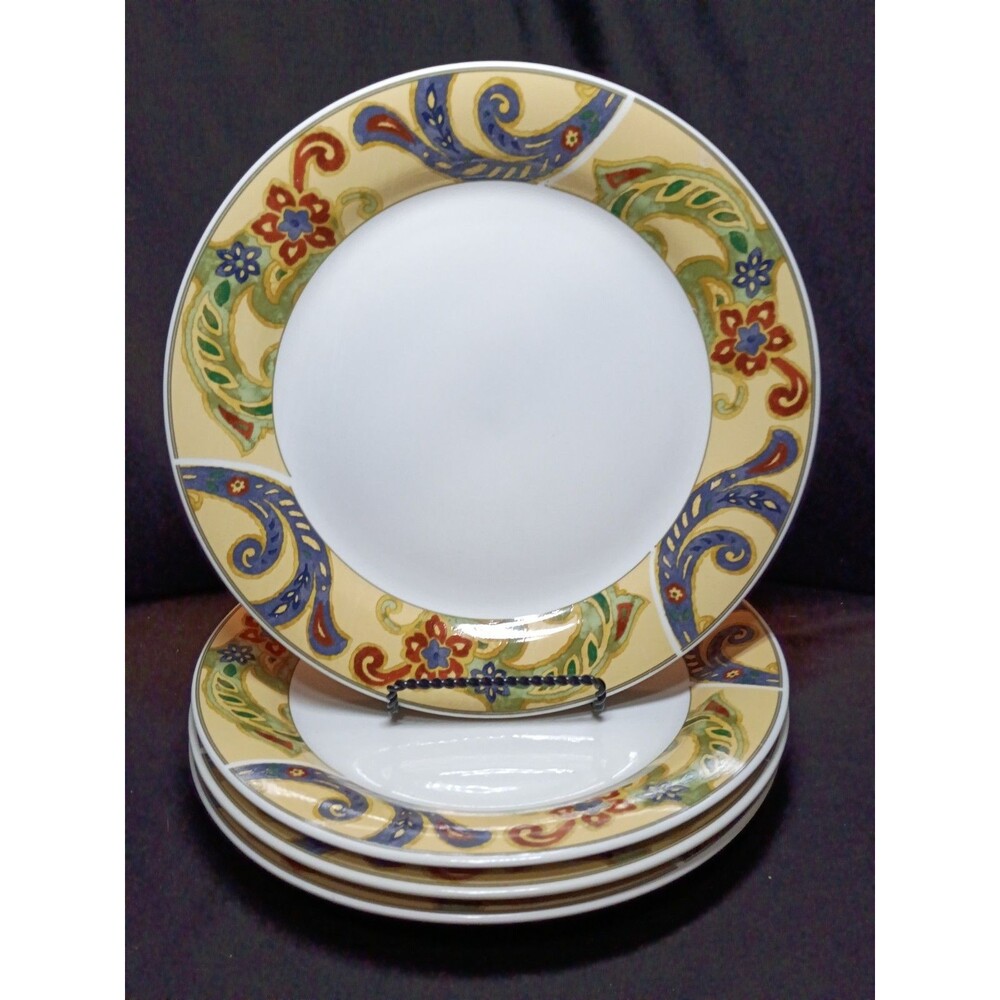 Oneida Erin’s Paisley Dinner Plates Set of 4 10.25" Casual Settings